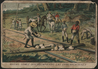 MaximoGomez's troops interrupting the communications