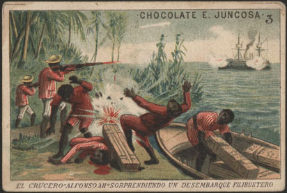 Cuban insurgents disembarking