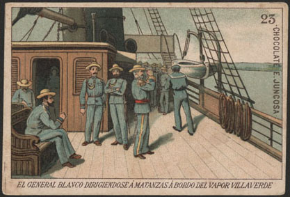General Blanco in a warship