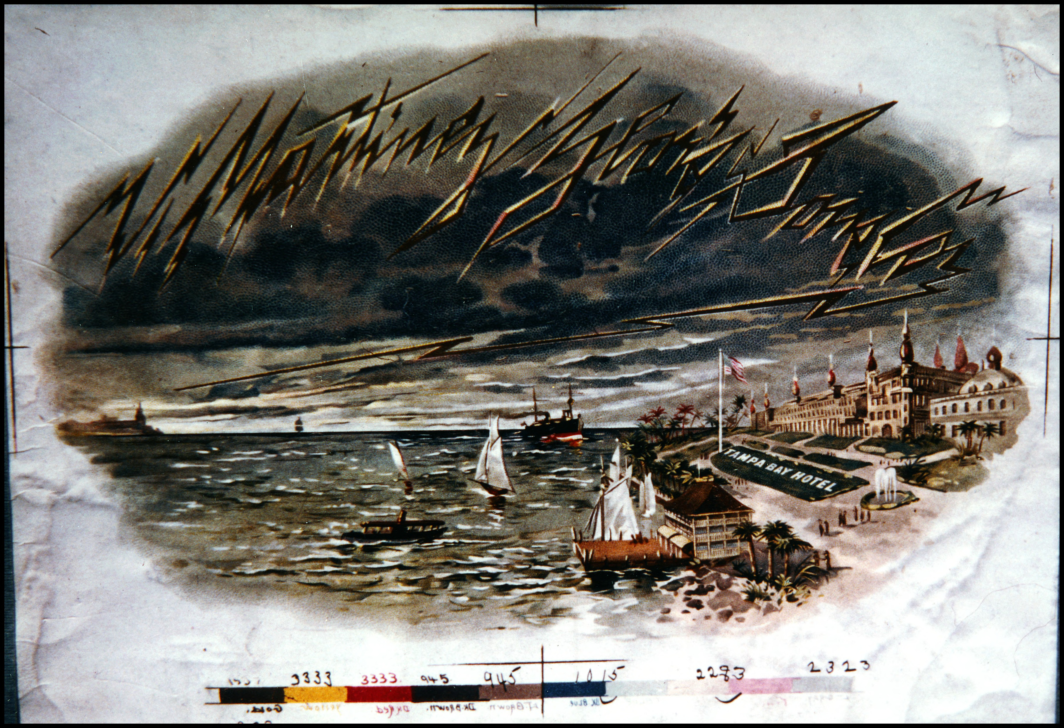 Vicente Martinez Ybor proof showing Tampa Bay